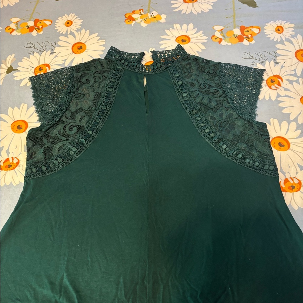 Elegant Green Lace Blouse
